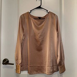 Blush pink Ann Taylor polyester shirt